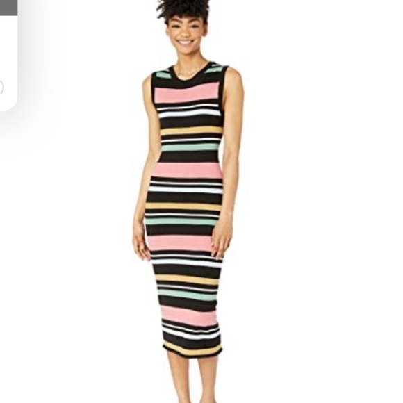 BCBGeneration striped multicolor bodycon maxi dress - Picture 2 of 11